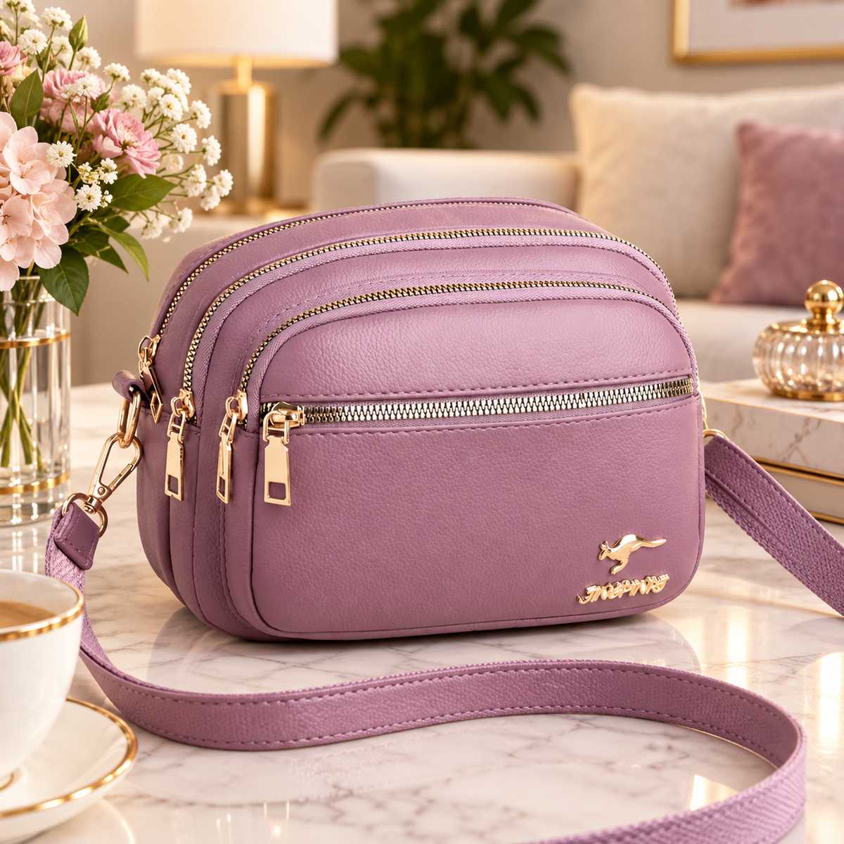 Sac à Main Cuir Souple – Multi-Poches & Luxe